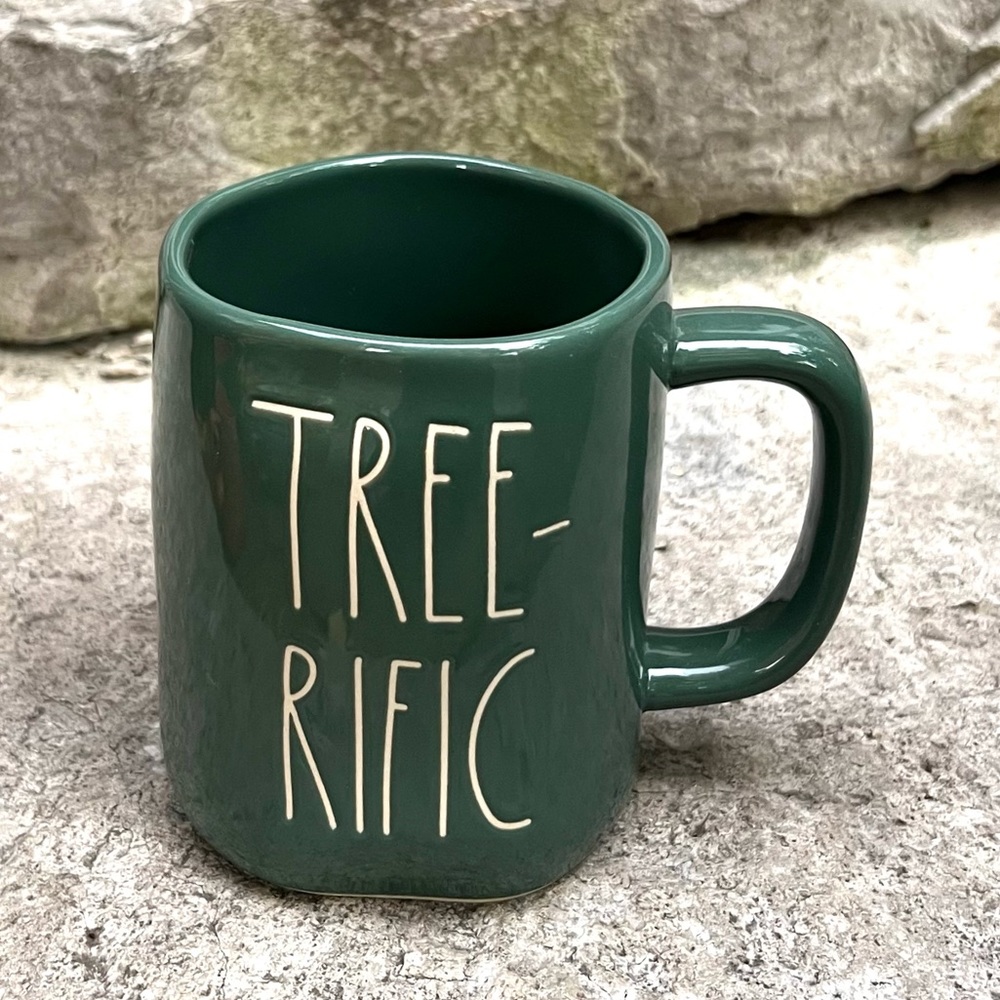 Rae Dunn TREE-RIFIC Forest Green Mug
